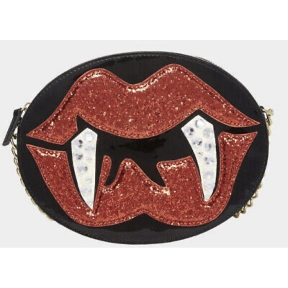 Betsey Johnson Handbags - Betsey Johnson Glampire Vampire Crossbody Bag Fang Lips Halloween.